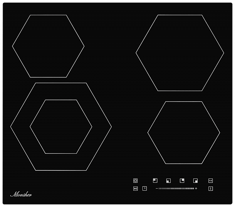Встраиваемая варочная панель электрическая Monsher MHE 6012 черный