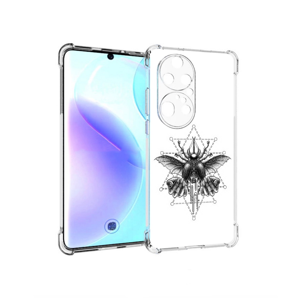 

Чехол MyPads Tocco для Huawei P50 Pro скарабей, Прозрачный, Tocco