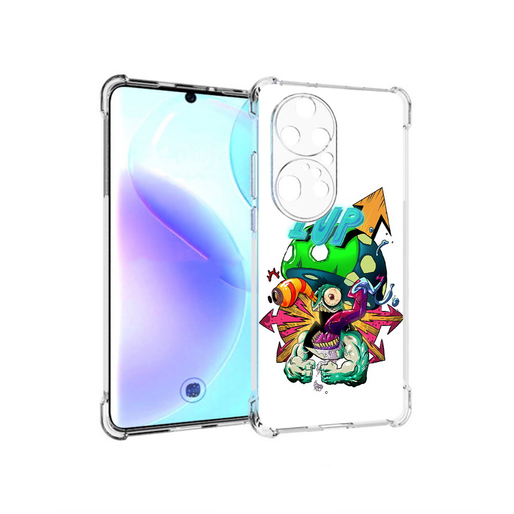 

Чехол MyPads Tocco для Huawei P50 Pro сильный гриб абстракция, Прозрачный, Tocco