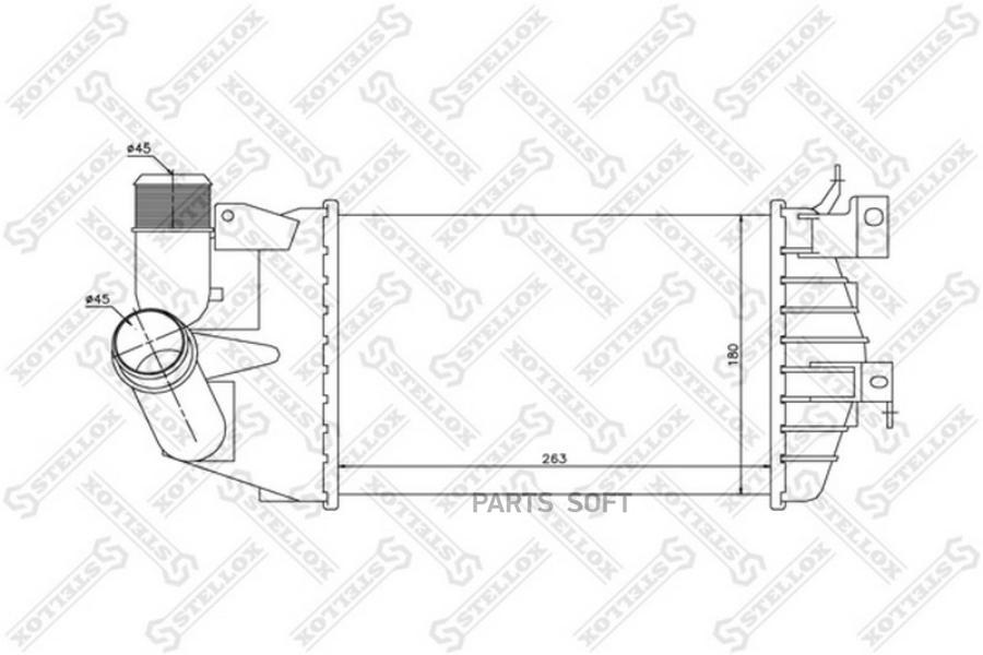 

STELLOX 1040234SX 10-40234-SX_интеркулер!\ Opel Astra H 1.3-1.9CDTI 04>