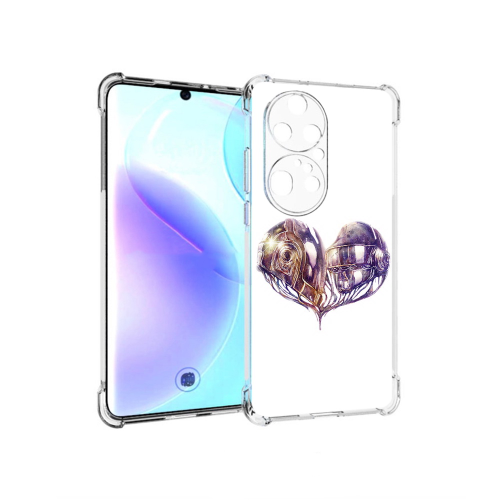 

Чехол MyPads Tocco для Huawei P50 Pro сердце абстракция, Прозрачный, Tocco