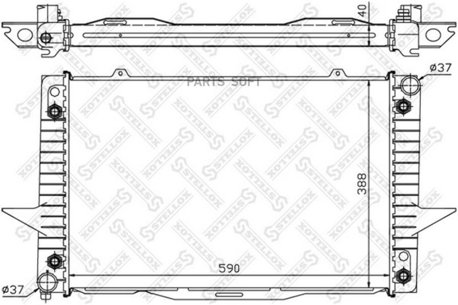 

STELLOX 1026450SX 10-26450-SX_радиатор системы охлаждения! АКПП\ Volvo 850/S70/V70 2.0-2.5