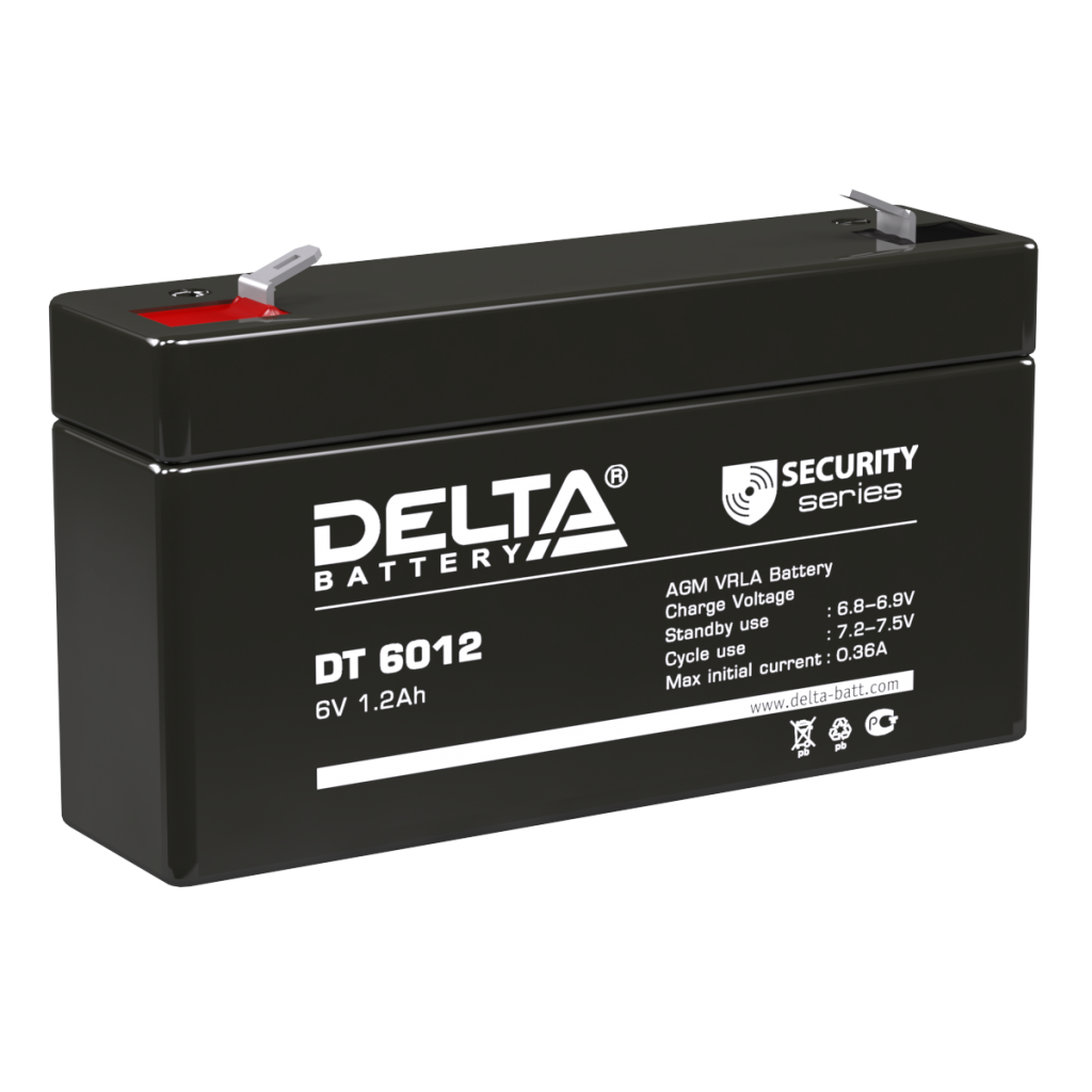 Аккумулятор Delta DT 6012 6v 1.2Ah