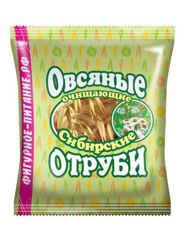 Отруби Сибирская Клетчатка овсяные очищенные, 200 г х 2 шт