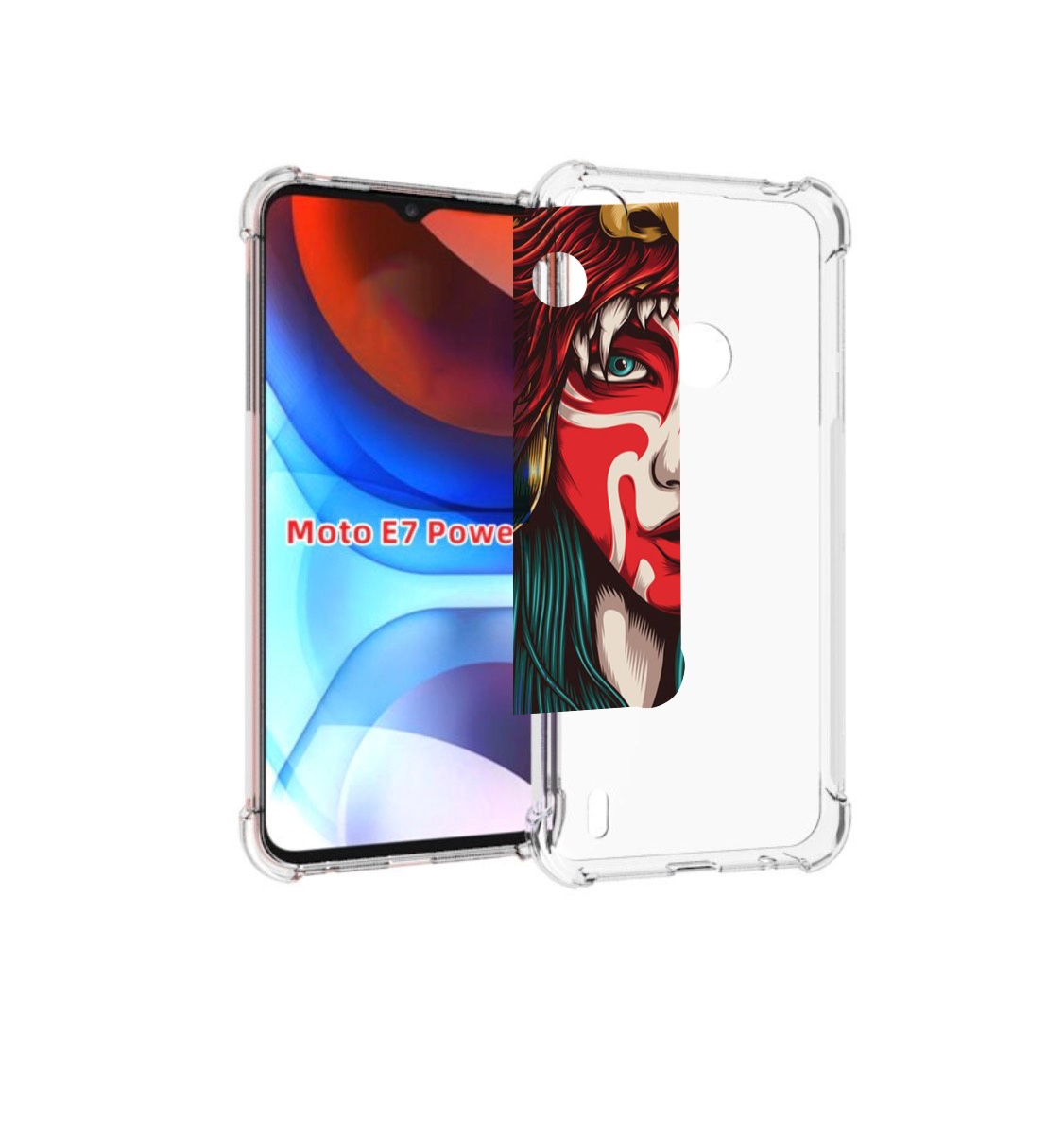 

Чехол MyPads девушка-в-маскировке для Motorola Moto E7 Power, Прозрачный, Tocco