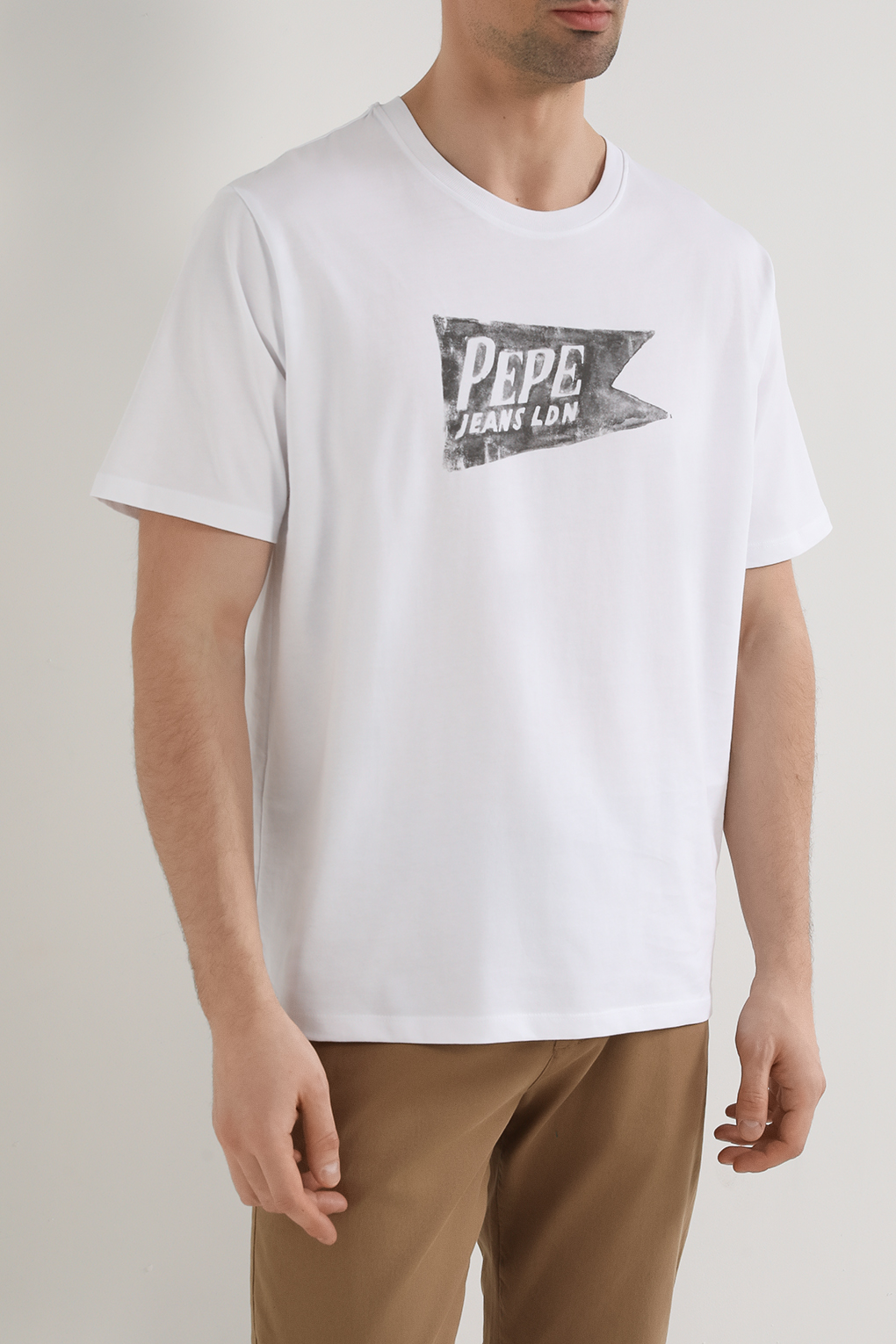 

Футболка мужская Pepe Jeans PM509401 белая L, Белый, PM509401