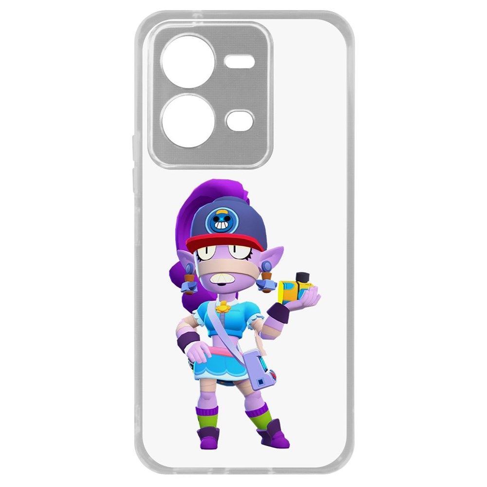 

Чехол Brawl Stars-Суперфанатка Эмз для Vivo V25, Прозрачный