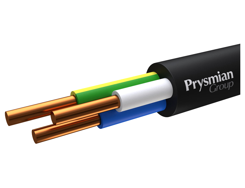 фото Кабель силовой ввгнг(а)-ls 3х2.5ок(n,pe)-0,66 гост (prysmian, круглый) рэк-prysmian