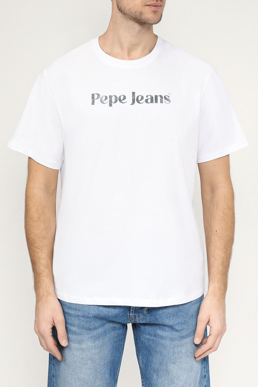 Футболка мужская Pepe Jeans PM509374 белая 2XL