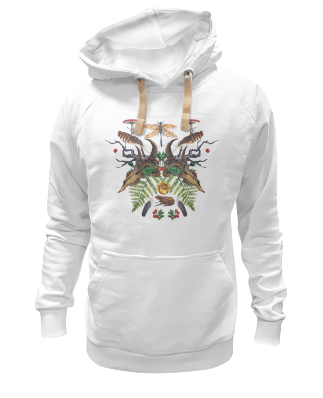 

Худи унисекс Printio Черепа и мухоморы белое 2XL, Белый, Черепа и мухоморы