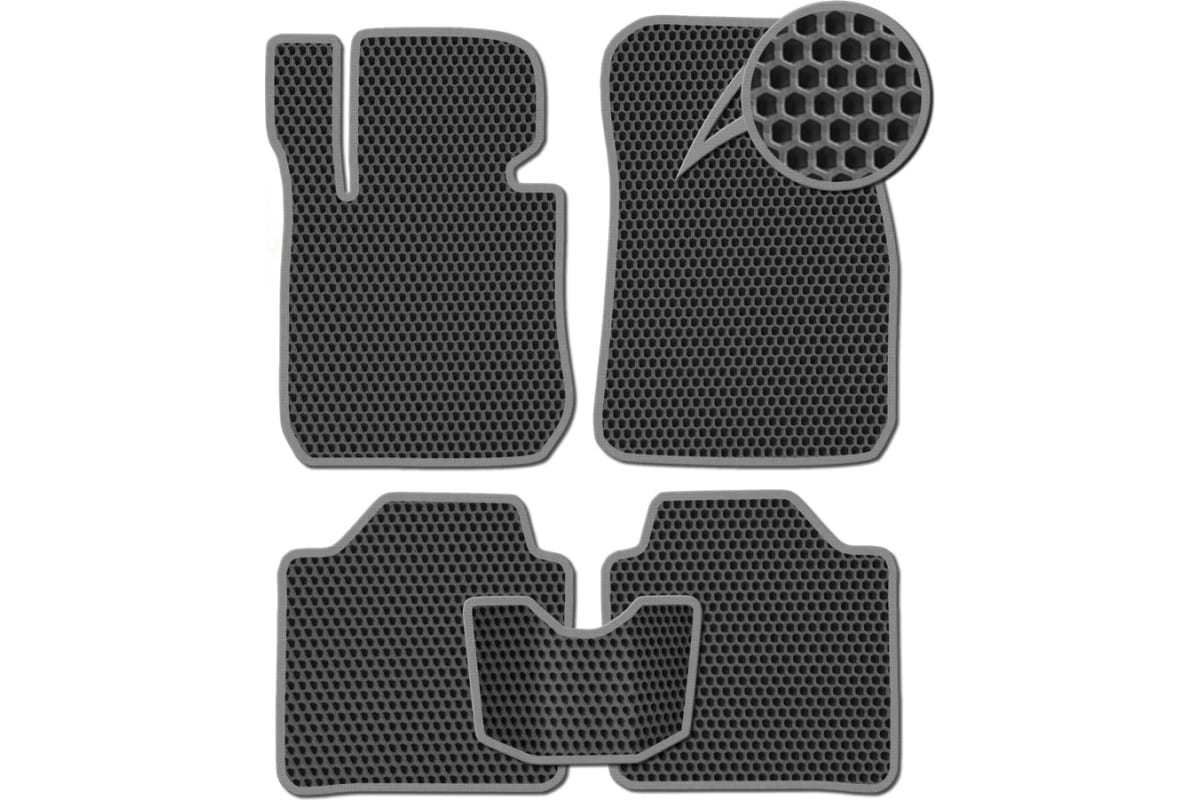 Ковры в салон автомобиля Eva Smart ford fiesta vi хэтчбек 2008 - 2019 эва сота чёрные c кр