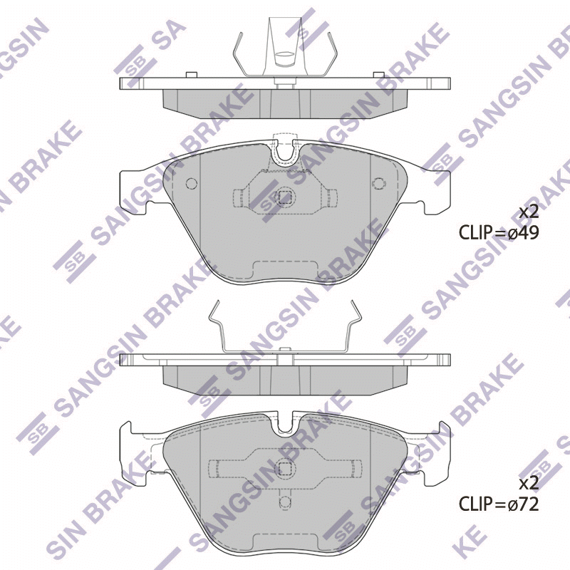 фото Колодки тормозные передние sangsin brake sp2163