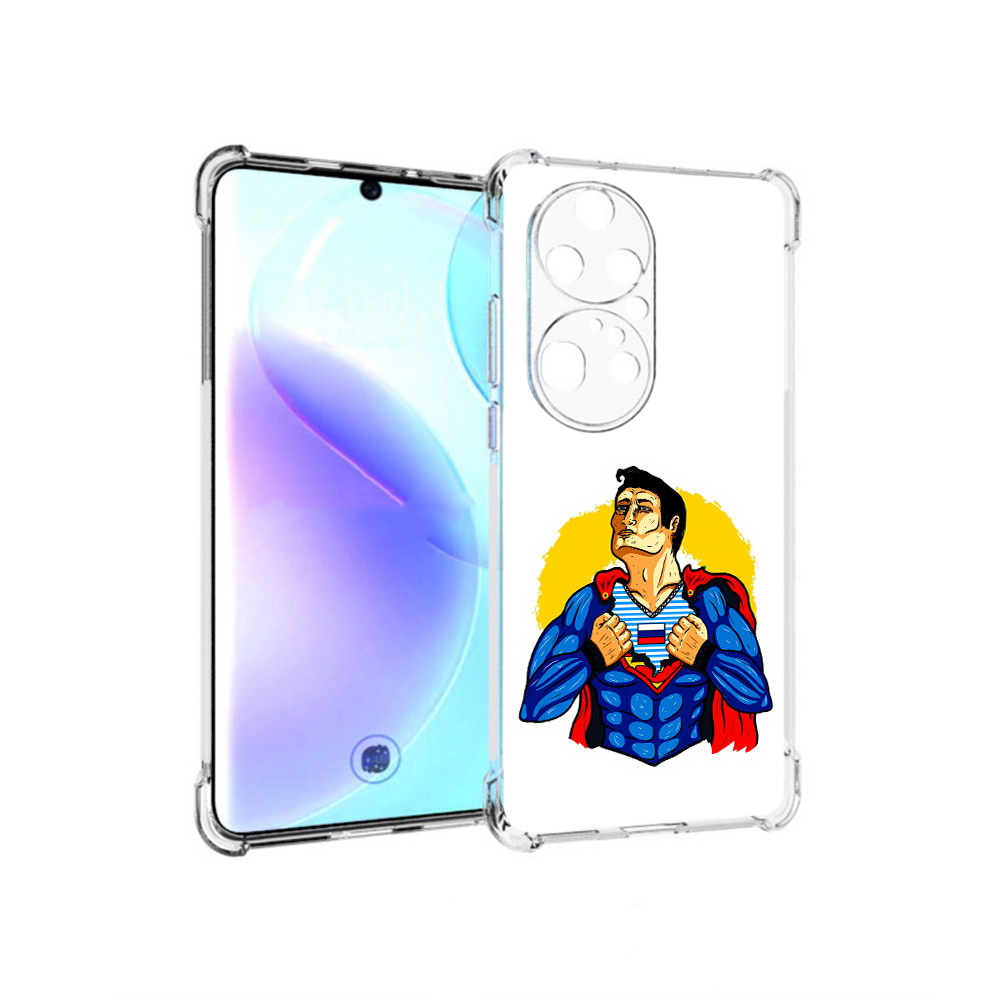 

Чехол MyPads Tocco для Huawei P50 Pro русский супермен, Прозрачный, Tocco