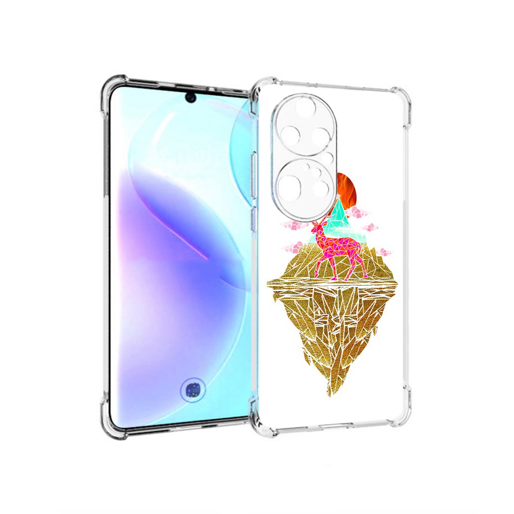 

Чехол MyPads Tocco для Huawei P50 Pro розовый олень абстракция, Прозрачный, Tocco