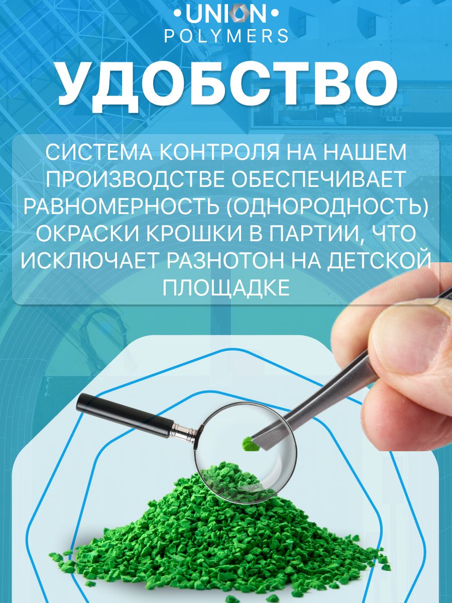 

Резиновое покрытие UNION Polymers EPDM2024RAL6037, фракция 2-4 мм, 20 кг, Зеленый, Резиновое покрытие UNION Polymers, фракция 2-4 мм, 20 кг