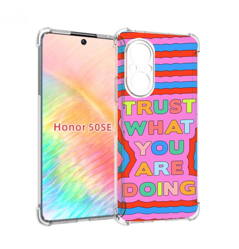 

Чехол бампер MyPads верь-в-то-что-ты-делаешь для Honor 50 SE про, Прозрачный, Tocco