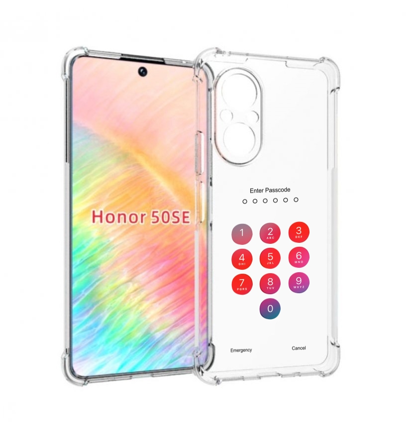 

Чехол бампер MyPads введите-пароль для Honor 50 SE противоударный, Прозрачный, Tocco