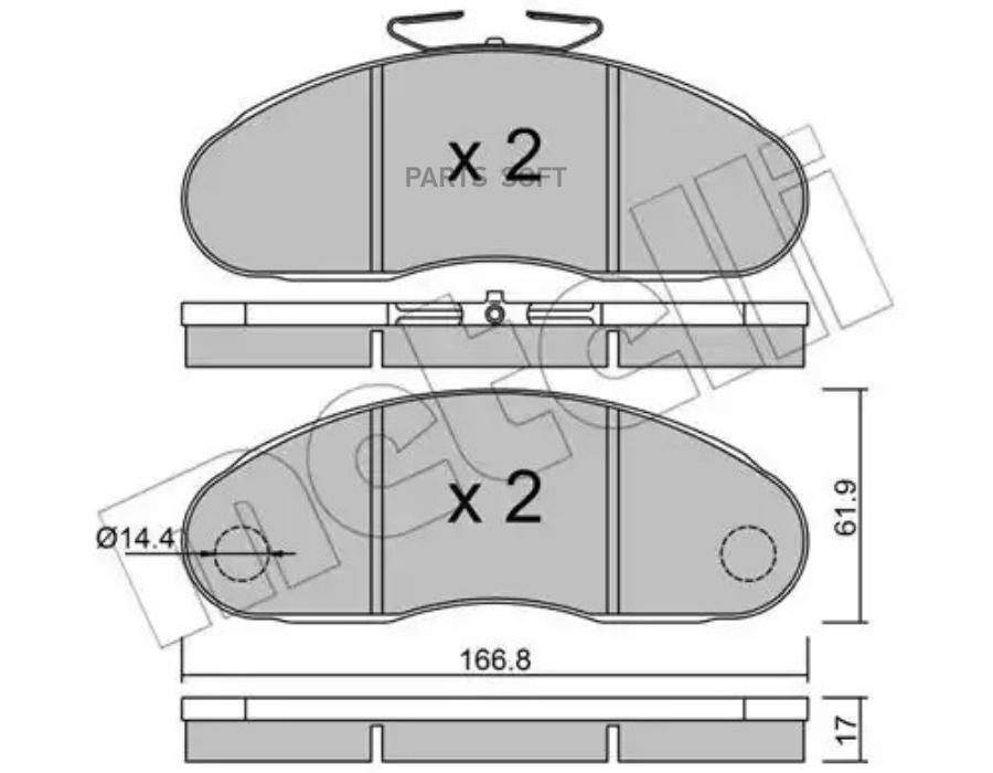 Тормозные колодки METELLI 2201112