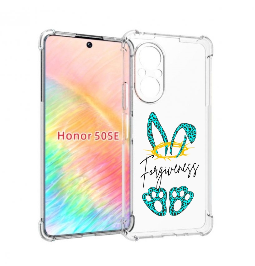 

Чехол бампер MyPads бирюзовое лапки и ушки женский для Honor 50, Прозрачный, Tocco