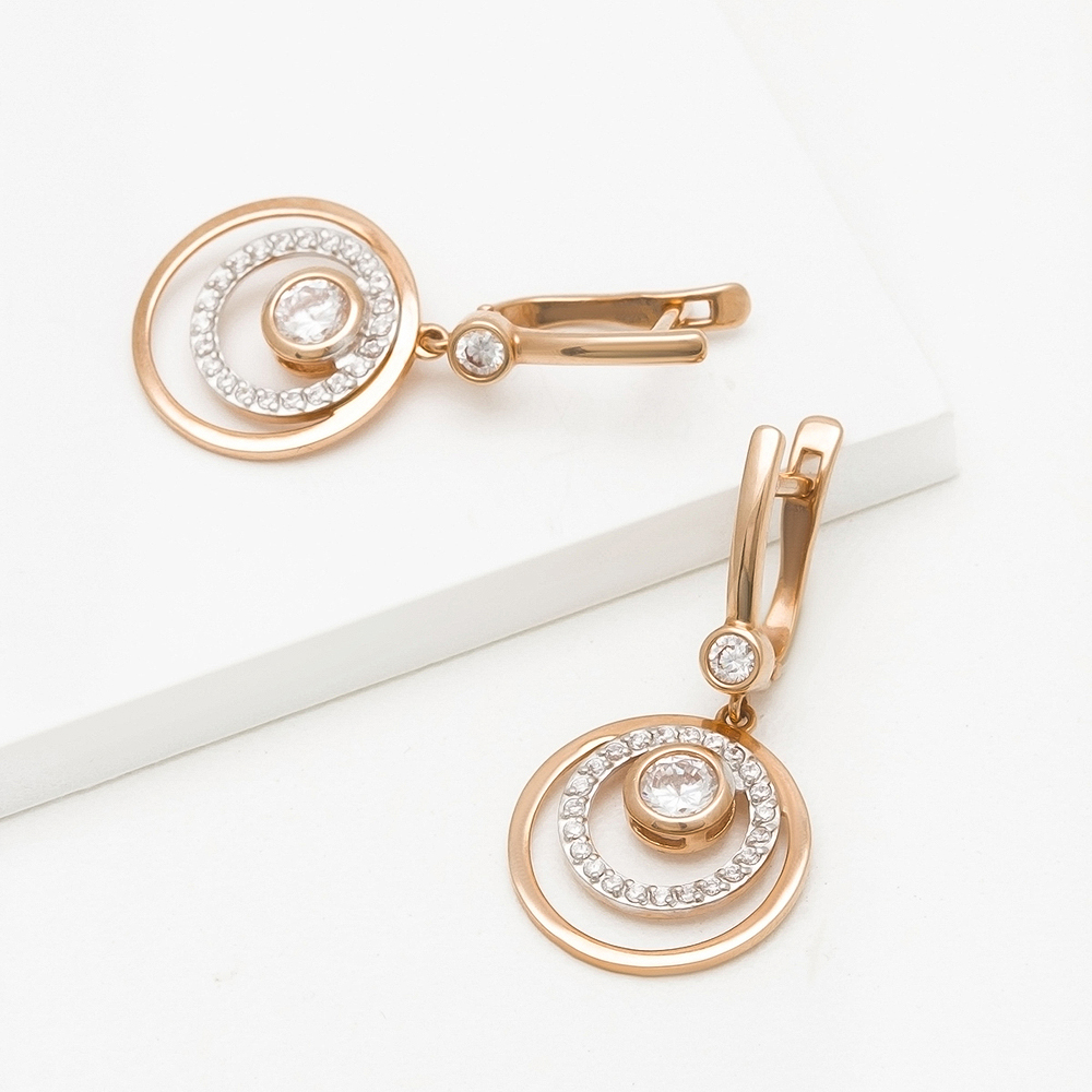 

Серьги женские из золота НАШЕ ЗОЛОТО ДИ028150, фианит, ДИ028150