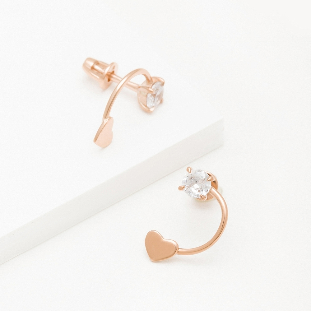 

Серьги-пусеты из золота НАШЕ ЗОЛОТО РЫ2780041-1, фианит, РЫ2780041-1