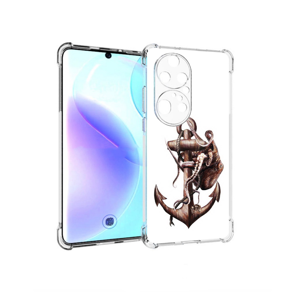 Чехол MyPads Tocco для Huawei P50 Pro ржавый якорь