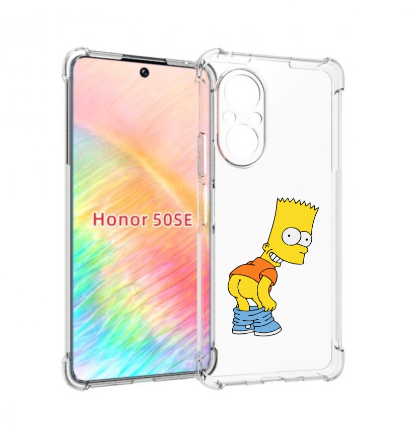 

Чехол бампер MyPads барт-симпсон-довольный для Honor 50 SE проти, Прозрачный, Tocco