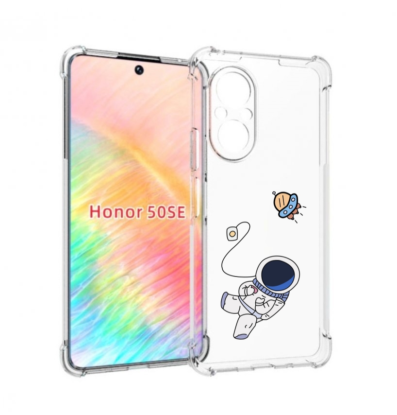 

Чехол бампер MyPads астронавт для Honor 50 SE противоударный, Прозрачный, Tocco