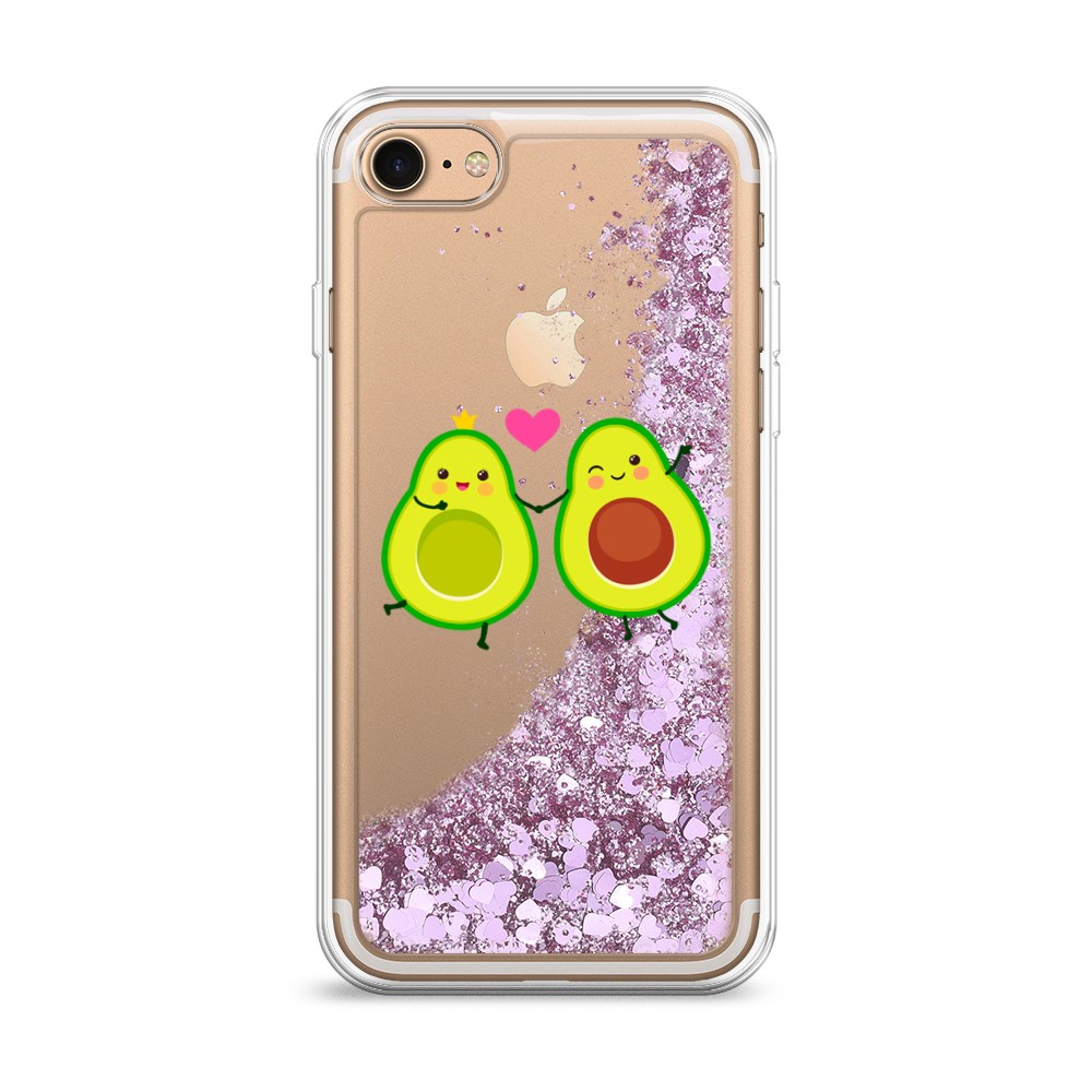 

Жидкий чехол с блестками "Авокадо любят" на Apple iPhone 8, 10894-1