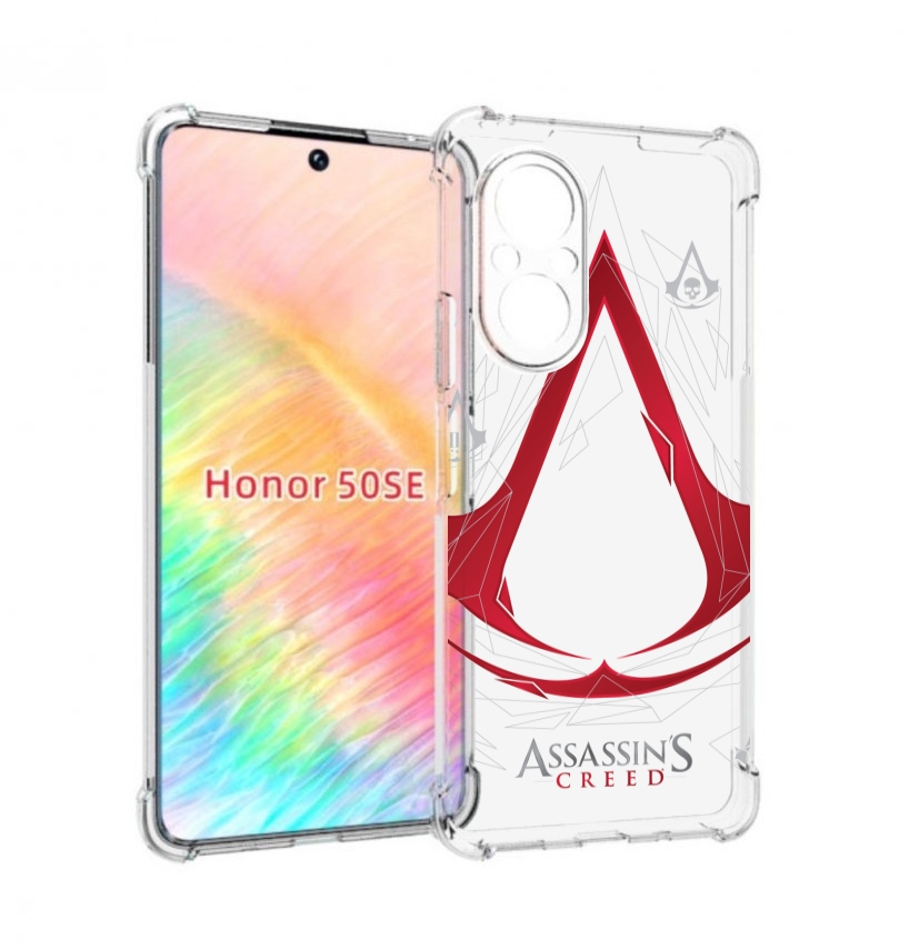 

Чехол бампер MyPads ассасин-крид-знак для Honor 50 SE противоуда, Прозрачный, Tocco