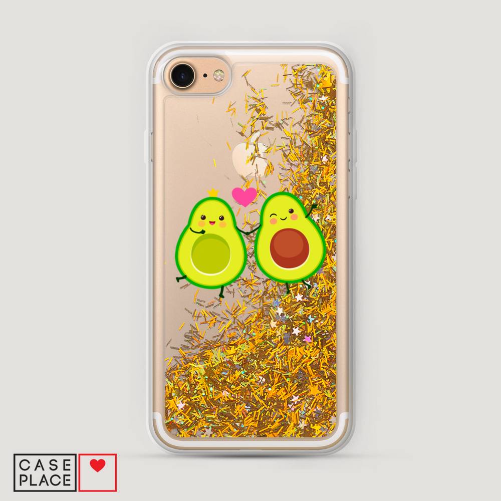

Жидкий чехол с блестками "Авокадо любят" на Apple iPhone 8, 10890-1