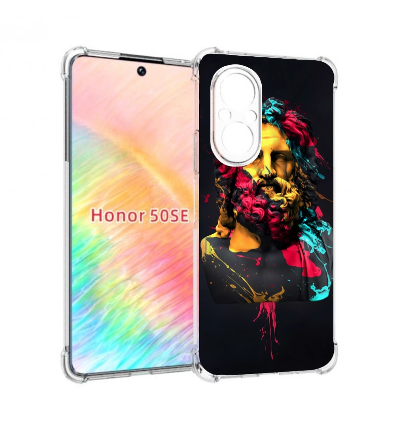 

Чехол бампер MyPads арт-статуя-краски для Honor 50 SE противоуда, Прозрачный, Tocco