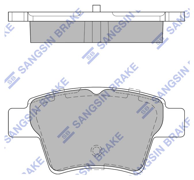 

Тормозные колодки Sangsin brake задние sp2153