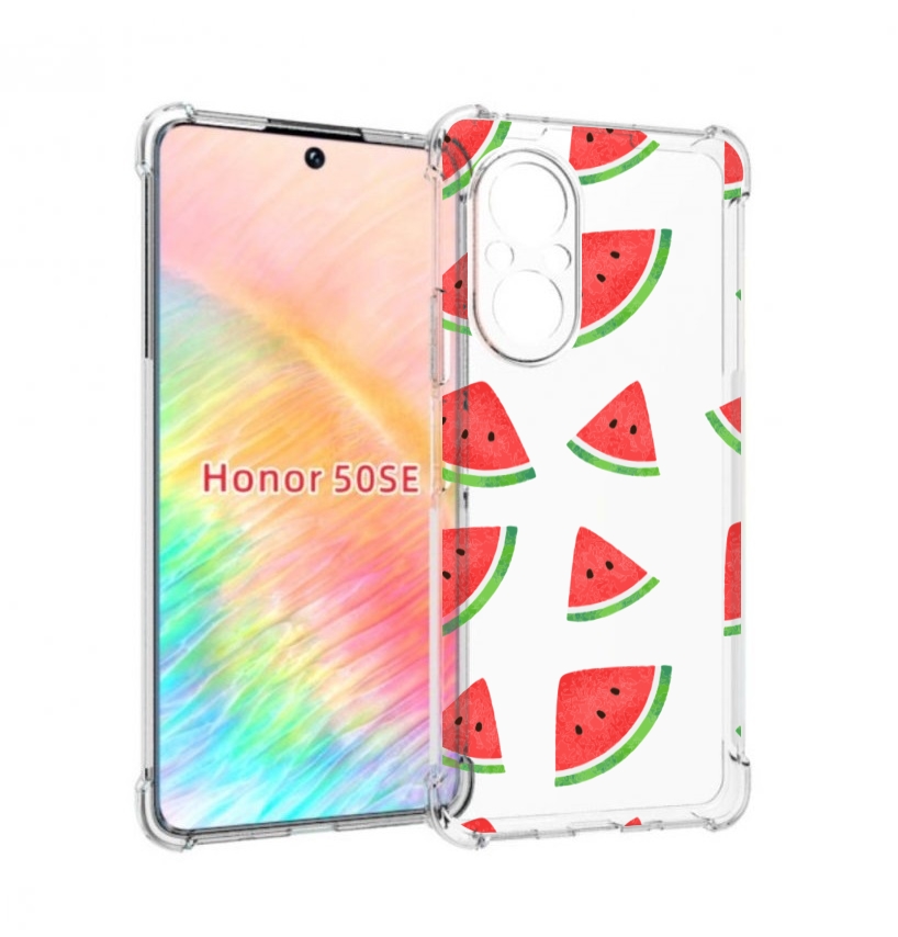 

Чехол бампер MyPads арбузики для Honor 50 SE противоударный, Прозрачный, Tocco