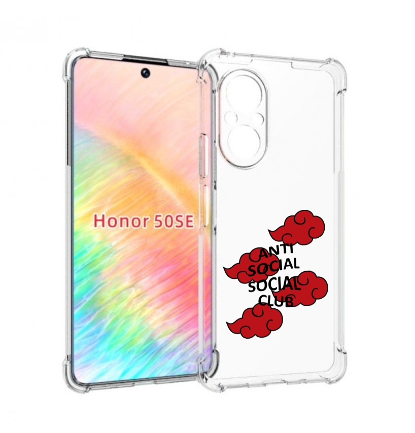

Чехол бампер MyPads анти-социал-социал-клаб для Honor 50 SE прот, Прозрачный, Tocco