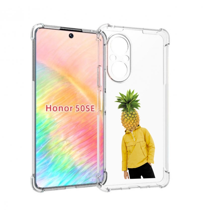 

Чехол бампер MyPads ананасовая-голова для Honor 50 SE противоуда, Прозрачный, Tocco