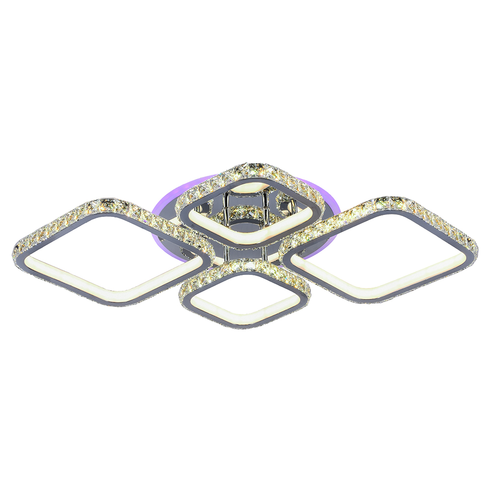 фото Светодиодная люстра 8010/2+2 chr 208w+8w rgb profit light