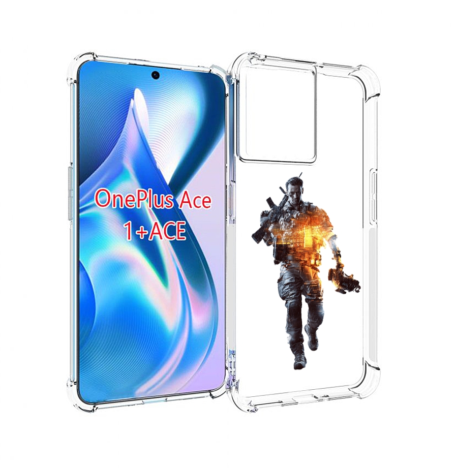 

Чехол MyPads Battlefield-4 мужской для OnePlus Ace, Прозрачный, Tocco