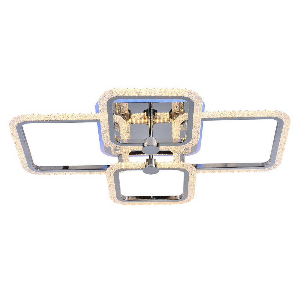 

Потолочная светодиодная люстра Profit Light 8060/4 CHR 108W+10W диммируемая с ПДУ