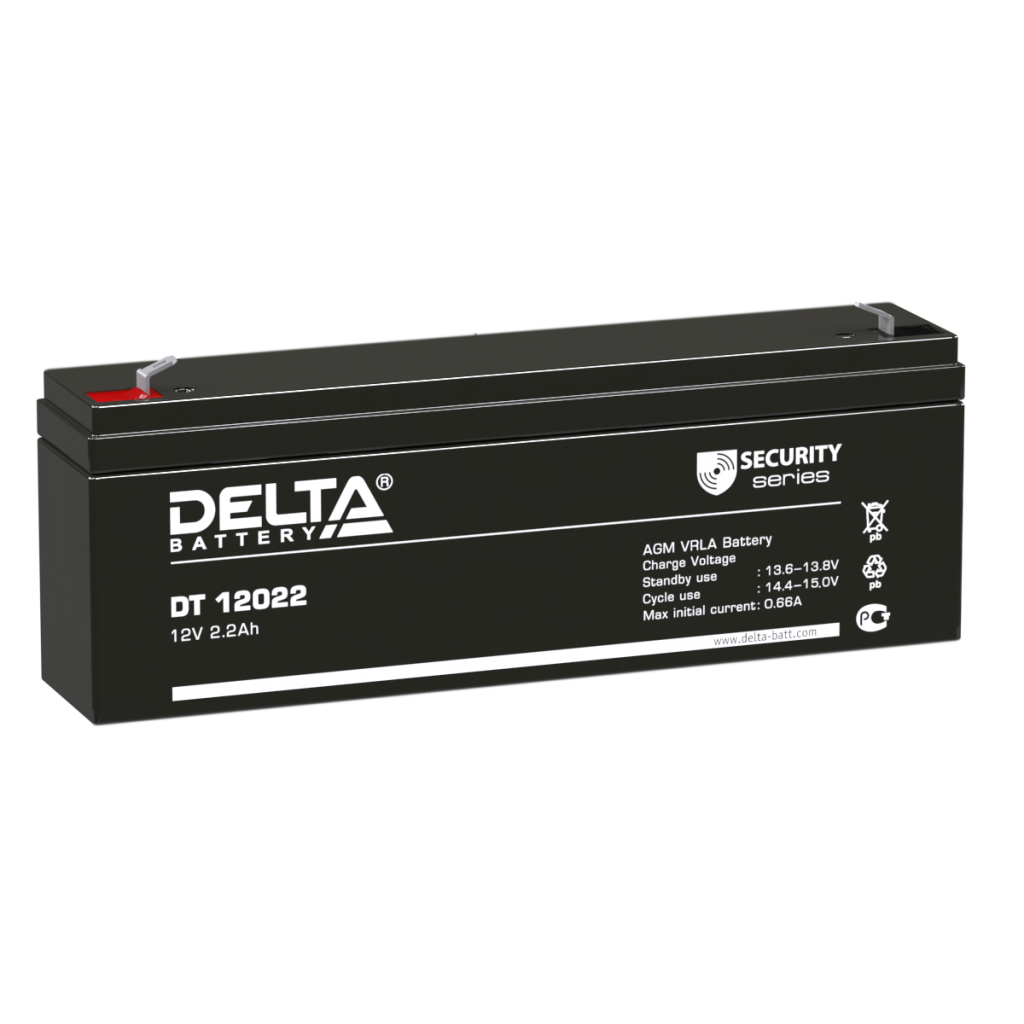 Аккумулятор Delta DT 12022 12v 2.2Ah