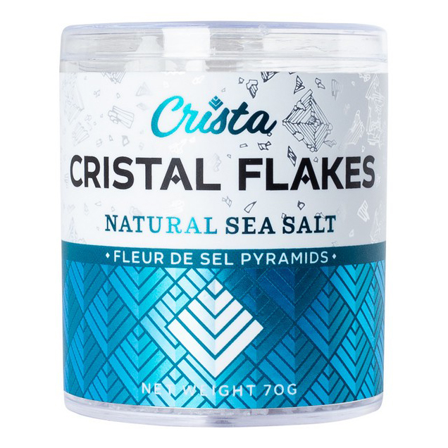 фото Соль морская crista fleur de sel flakes натуральная белая крупного помола 70 г