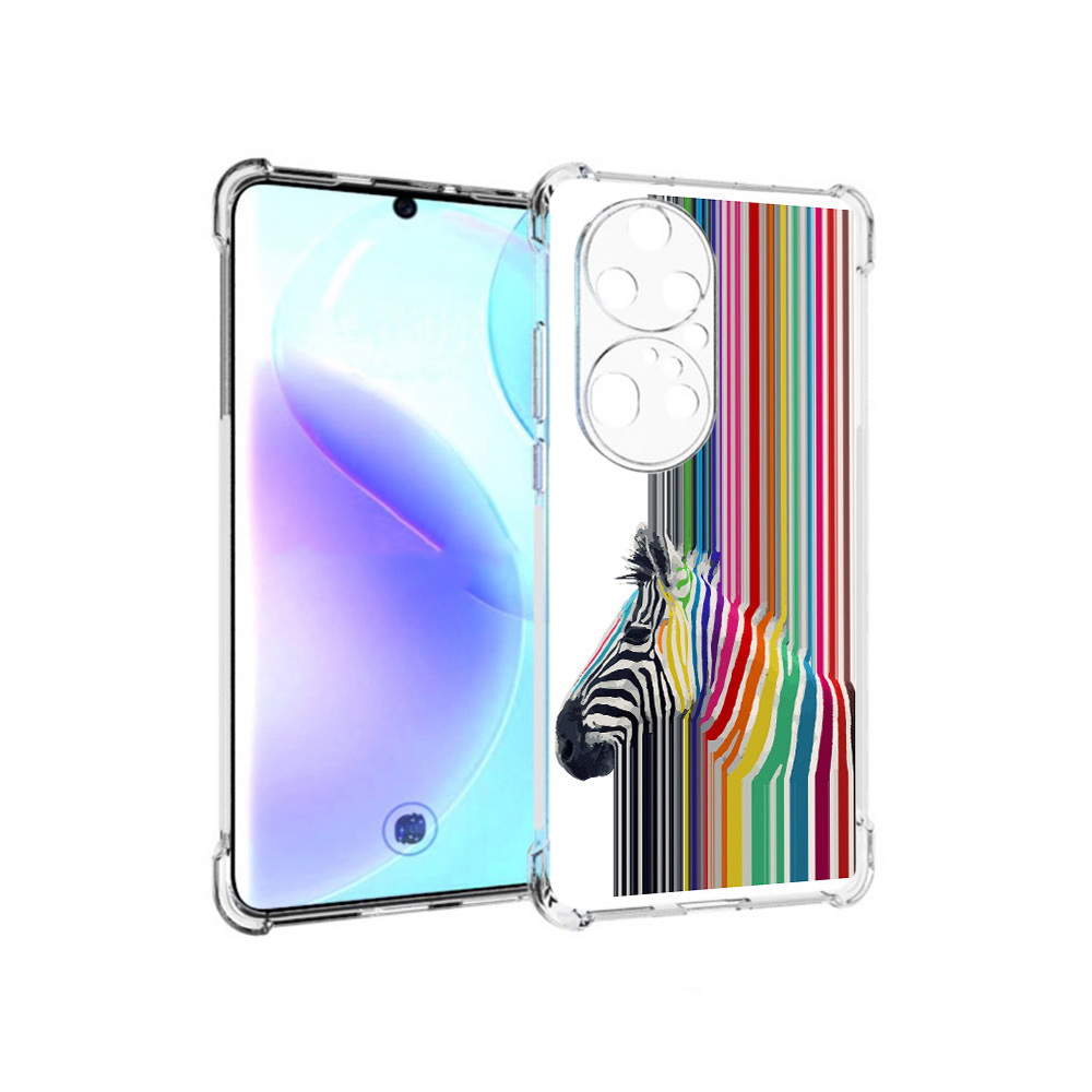 

Чехол MyPads Tocco для Huawei P50 Pro радужная зебра, Прозрачный, Tocco