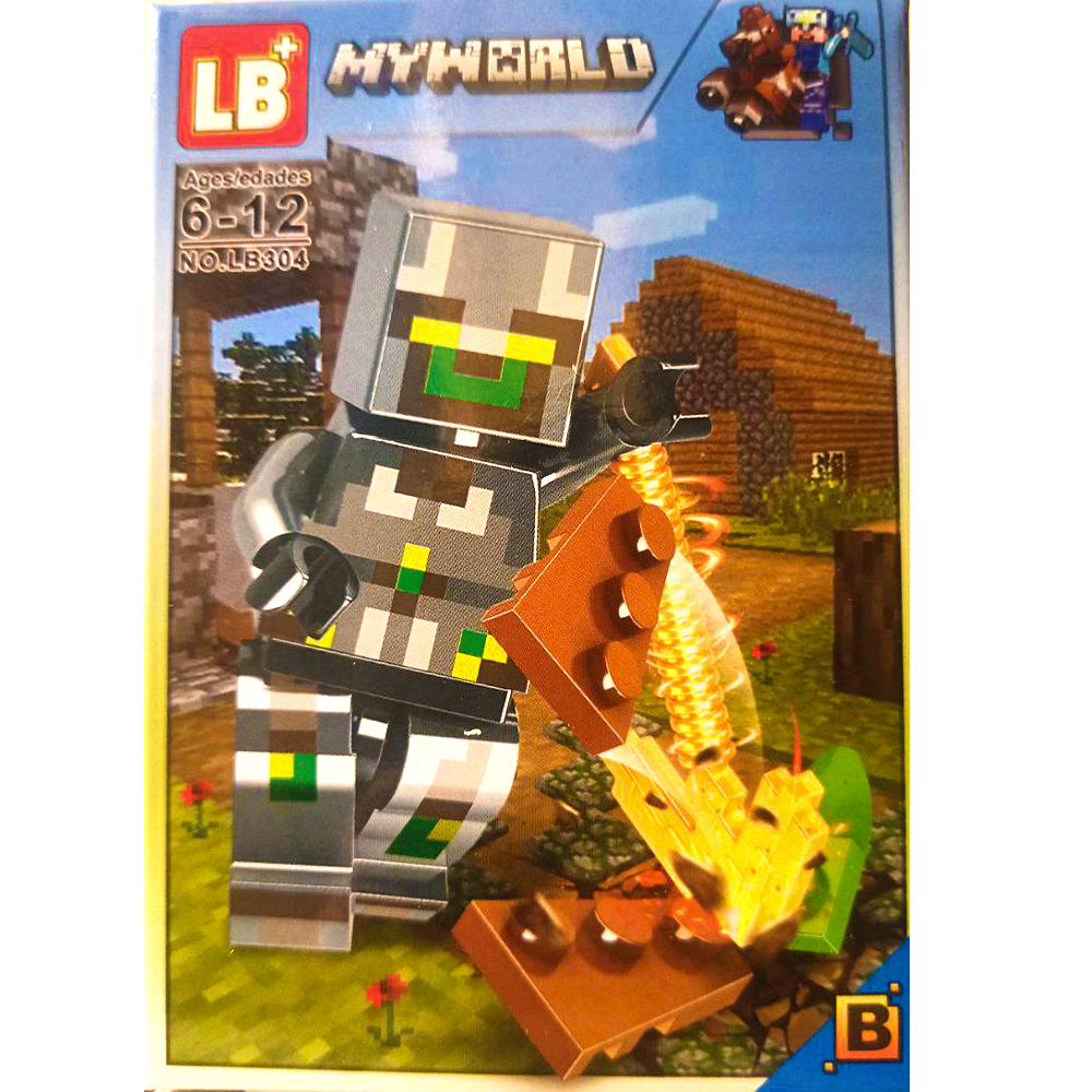 Конструктор мини-фигурки комплект MINECRAFT MY WORLD LB30 LB304 8в1, 25 деталей.