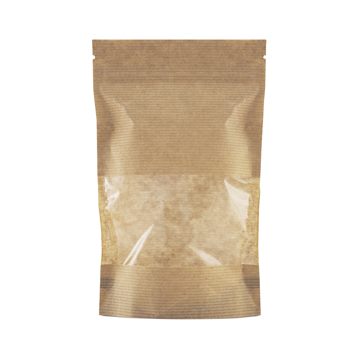 

Пакет дой-пак крафт с окошком 70 мм, замок zip-lock, 14*21 см 50 шт