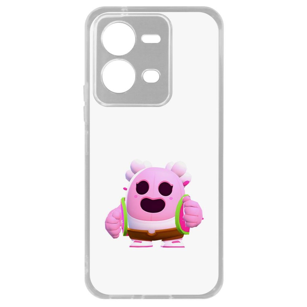 

Чехол Brawl Stars-Сакура Спайк для Vivo V25e, Прозрачный