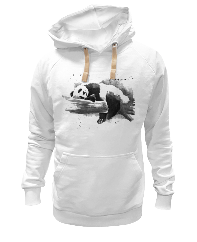 

Худи унисекс Printio Панда спит белое 2XL, Белый, Панда спит
