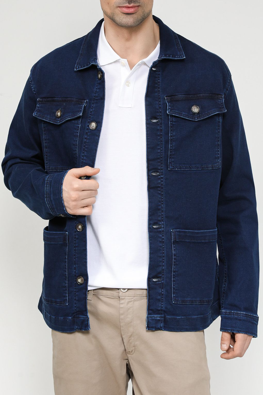 Джинсовая куртка мужская Pepe Jeans PM402957 синяя 2XL