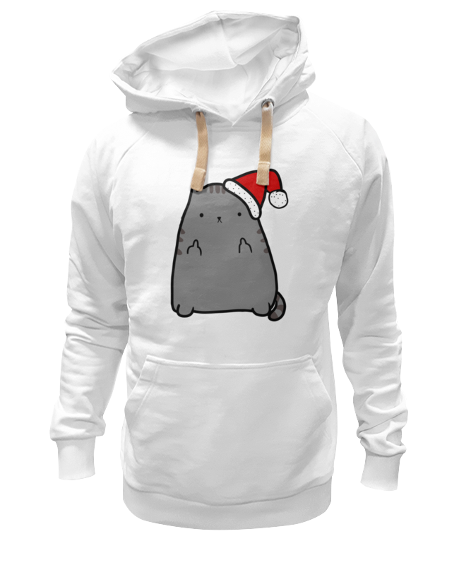 

Худи унисекс Printio New year cat белое 2XL, Белый, New year cat