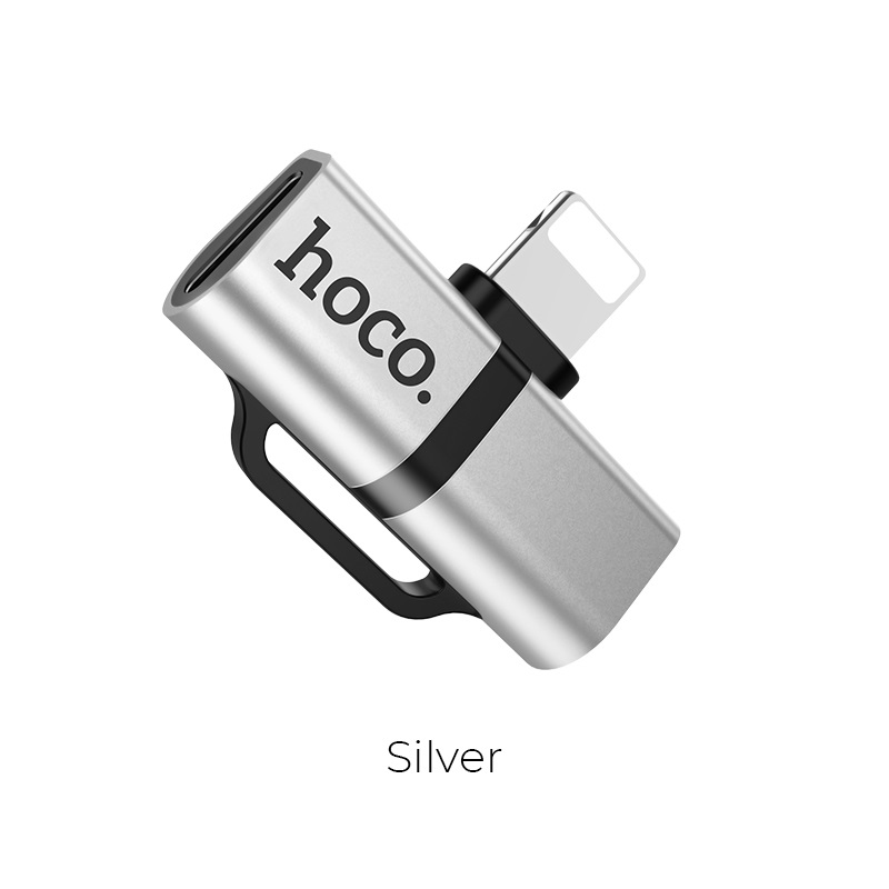 

Переходник Hoco Ls20, Lightning - Dual Lightning, 2А, Серебряный