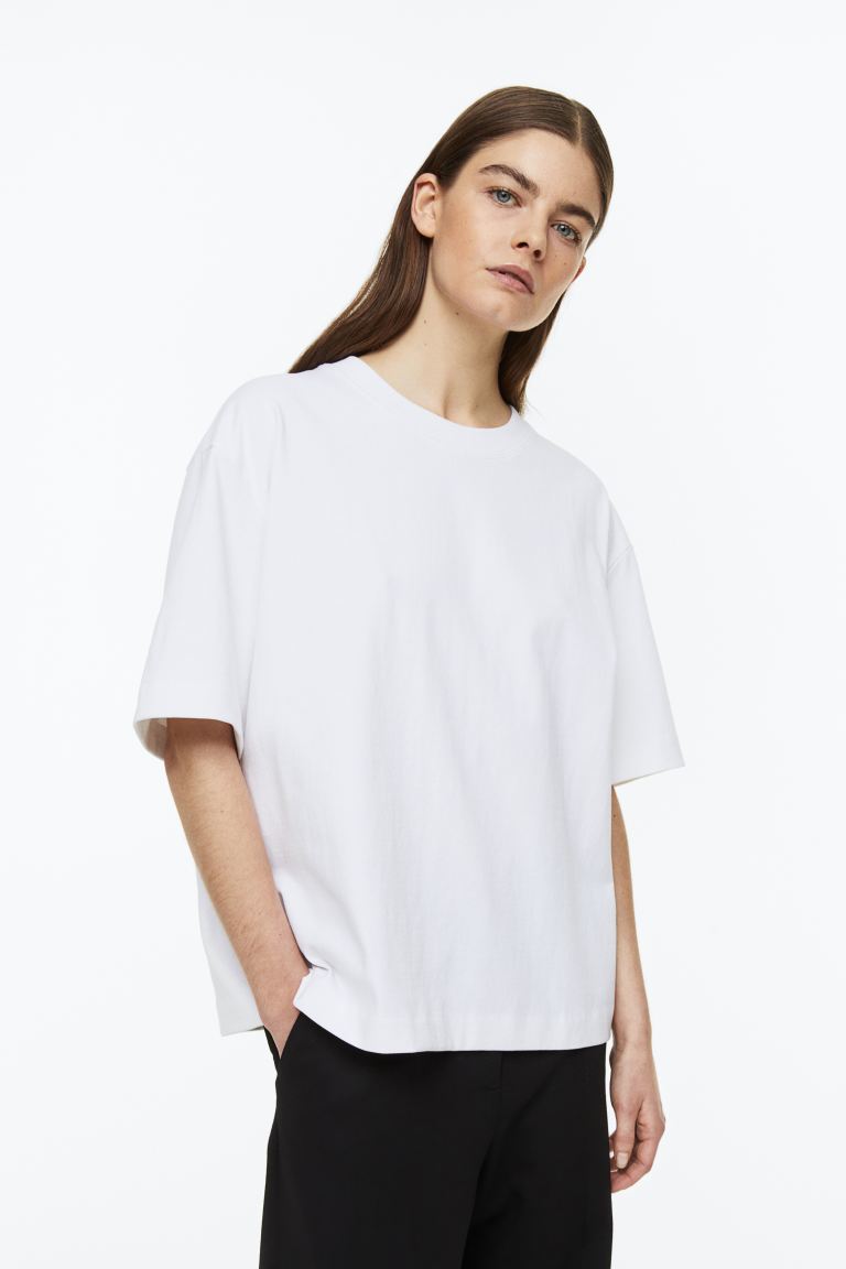 

Футболка женская H&M 1145159001 белая XS, Белый, 1145159001